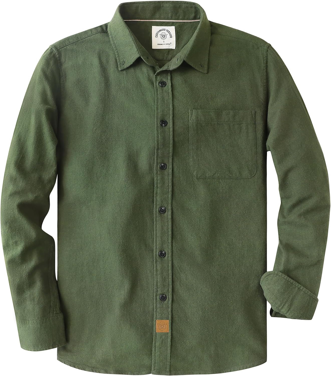 ® 6 Oz Flannel Shirt for Men Cotton Casual Button down Long Sleeve