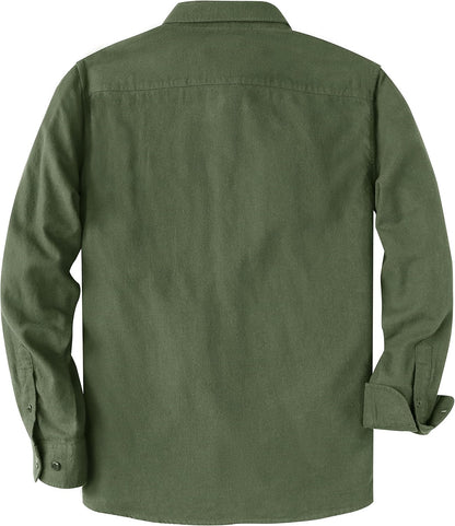 ® 6 Oz Flannel Shirt for Men Cotton Casual Button down Long Sleeve