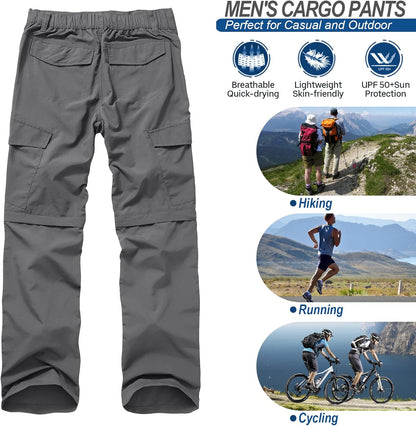 Boy Scout Pants Hiking Mens Convertible Zip off Safari Fishing