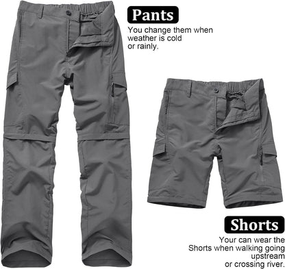 Boy Scout Pants Hiking Mens Convertible Zip off Safari Fishing